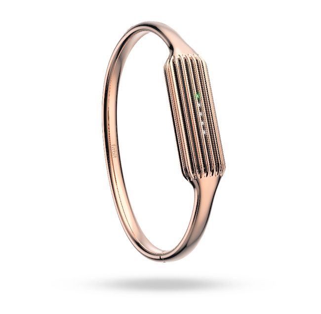Stylish fitness trackers: The rose gold Fitbit Flex 2 tracker bangle is right on trend and helps you stay healthy too. 