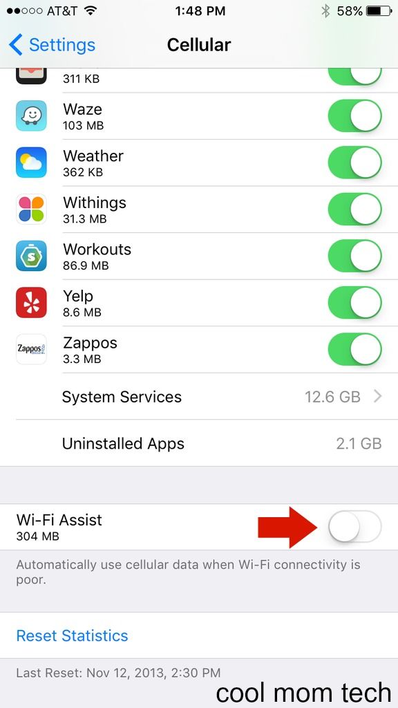 How to turn off Wi-Fi Assist on your iPhone | Cool Mom Tech