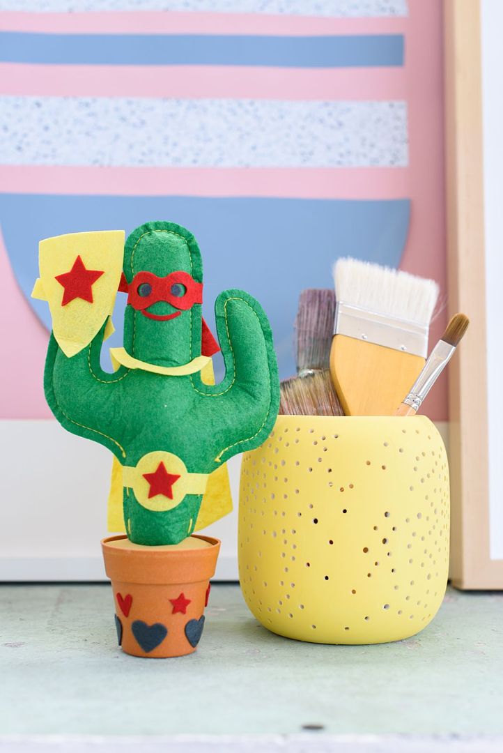 Handmade Charlotte Kids craft kits: Adopt-a-Cactus felt crafting kit