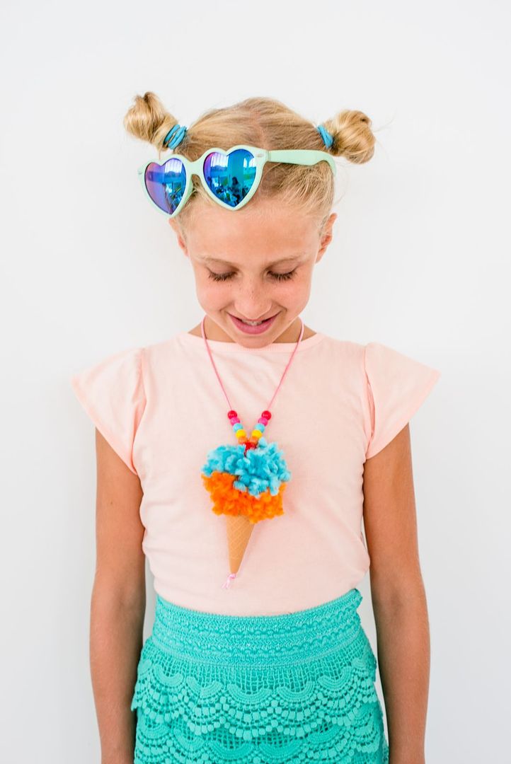 Love this ice cream necklace craft kit from Handmade Charlotte Kids