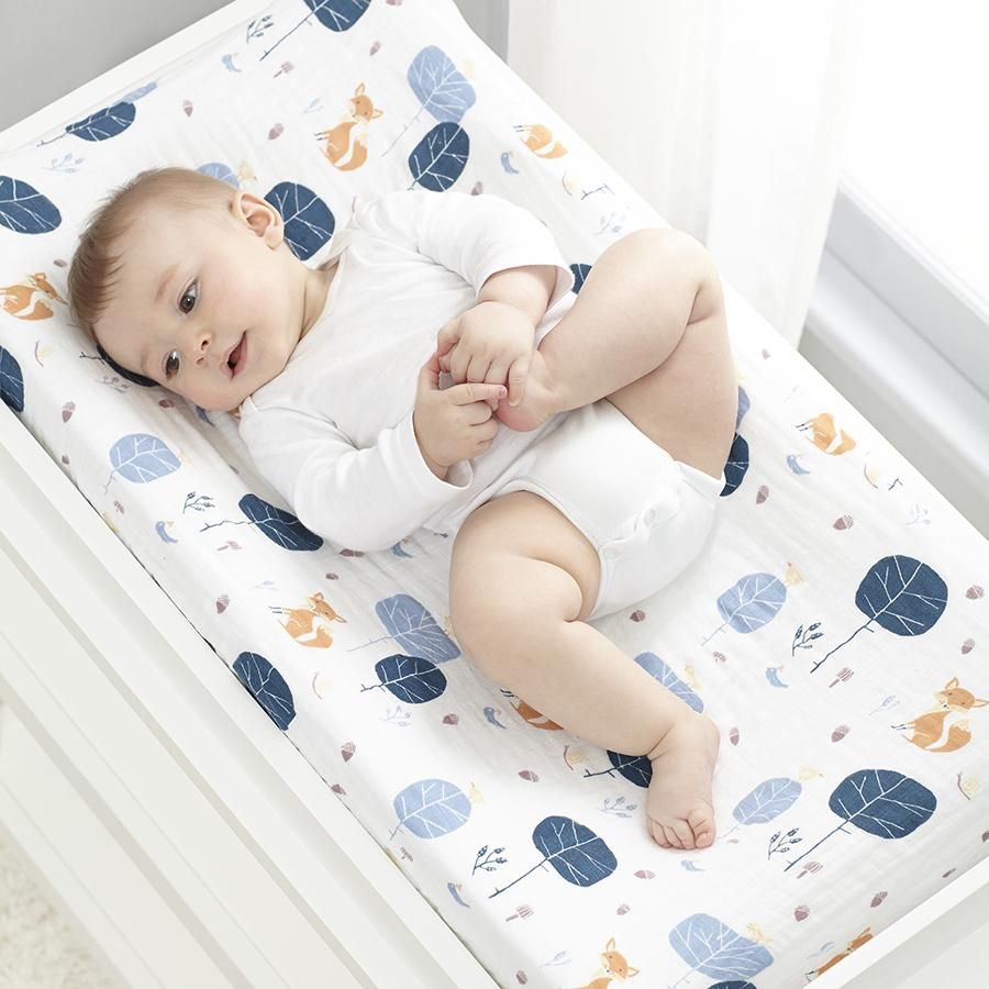 Baby registry nursery must-haves: Aden + anais changing pad cover