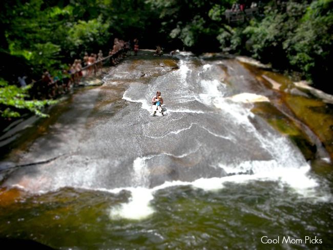 Asheville with kids: Travel to Sliding Rock for some serious fun in the river.
