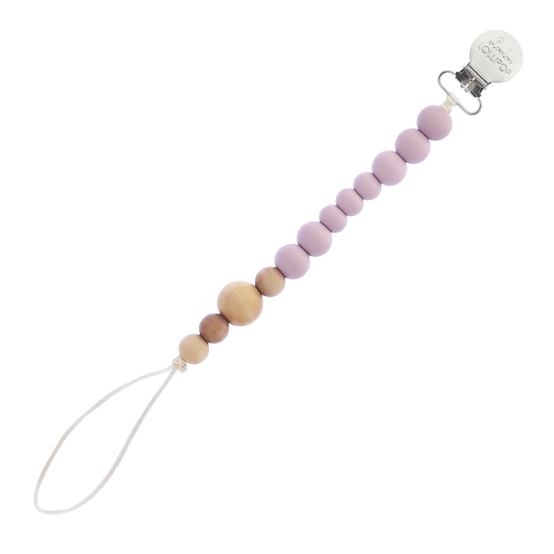 Paci clips with Maple and silicone beads from Spearmint Love