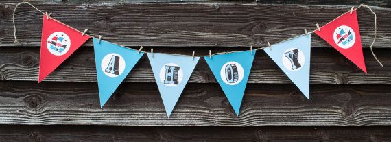 Easy pirate party ideas: Printabble Ahoy Mates banner welcomes in the littlest deck swabbers