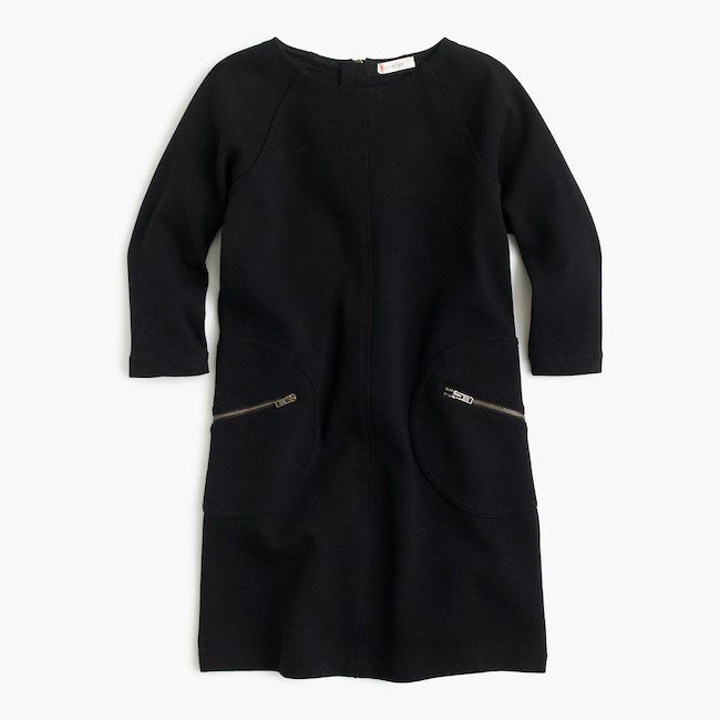 Coolest black and white dresses for girls: this mod zipper dress from J. Crew