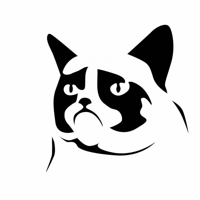 Geeky pumpkin carving templates for Halloween | Grumpy Cat by Jesse F.