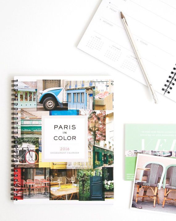 2016 planners: Paris in color planner by The Paris Print Shop on Etsy 