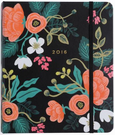 Beautiful birch floral 2016 planner by Rifle Paper Co.