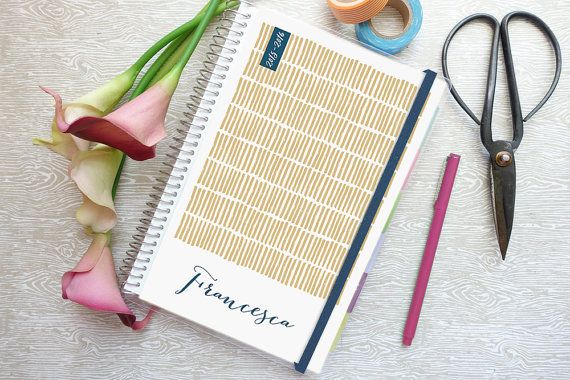 2016 planners: custom planner by personalized custom planner by Belle Rousseur Design on Etsy
