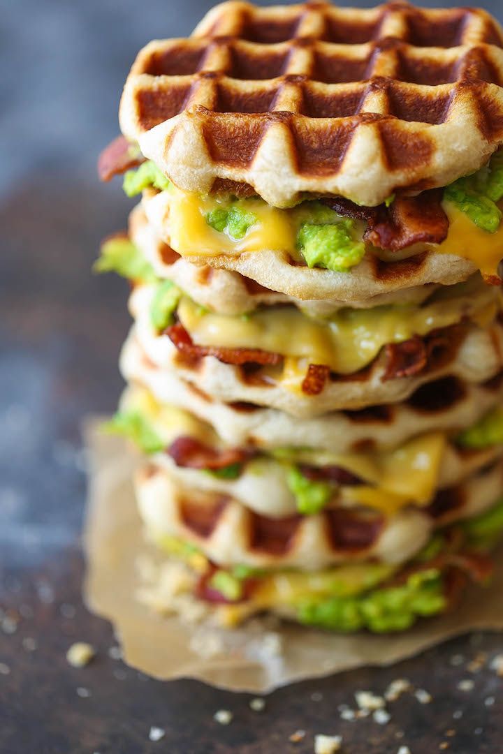 Cool Mom Eats weekly meal plan: Bacon and Avocado Waffle Grilled Cheese | Damn Delicious