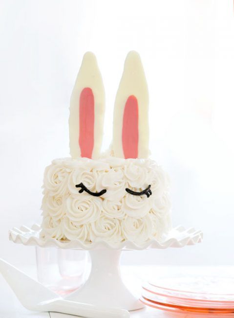 Beautiful Easter cake recipes: Bunny Ear Cake at I Am Baker
