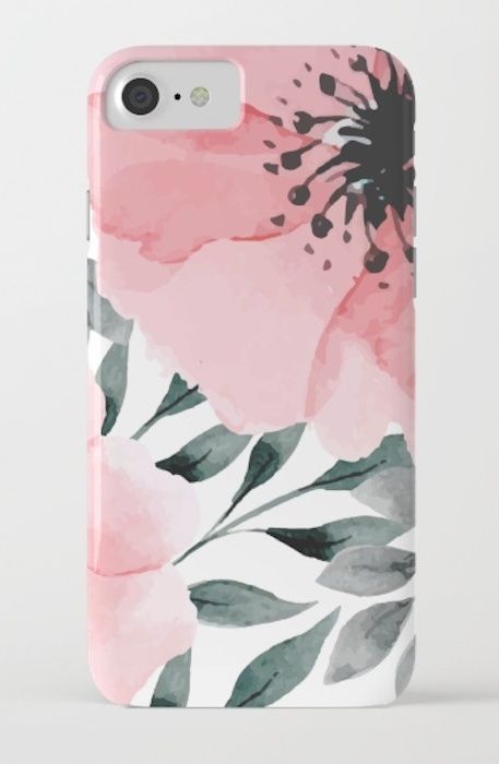 Floral phone cases for Mother's Day: Big Watercolor Flowers case by Mmartabc