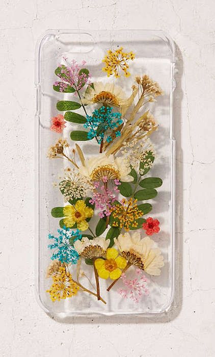 Floral phone cases for Mother's Day: Pressed flowers phone case at Urban Outfitters 