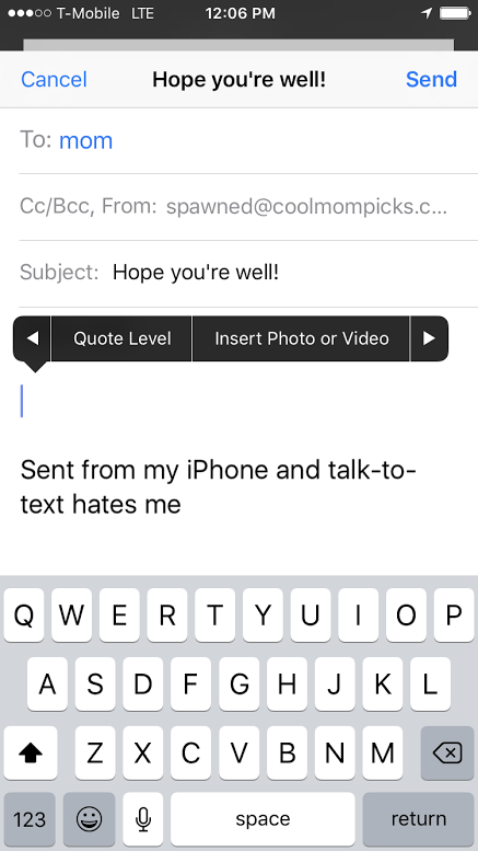 How to insert a photo into iPhone email | Cool Mom Tech