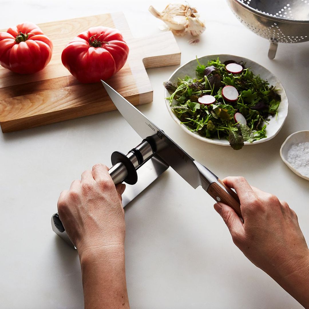 Gourmet Father's Day Gifts: Cool Mom Eats Father's Day gift guide | Zwilling Twinsharp Stainless Steel Handheld Knife Sharpener at Food52