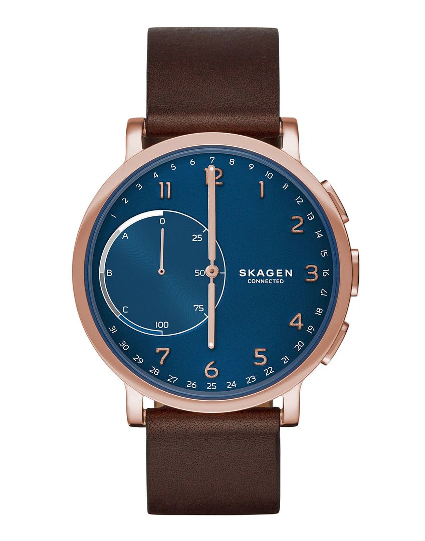 Cool father's day tech gift for the Android user who covets a smartwatch: Skagen Connected Hybrid Smartwatch