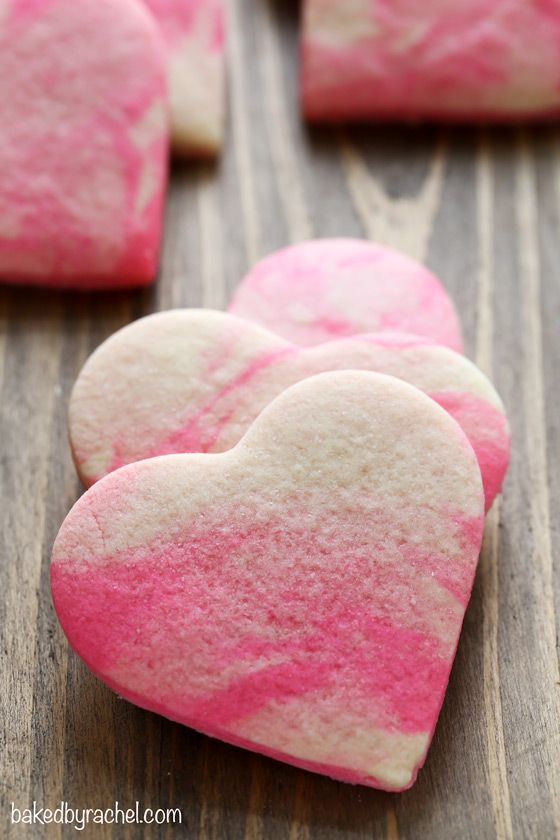 Marbled Valentine's Day Sugar Cookies | Baked by Rachel 