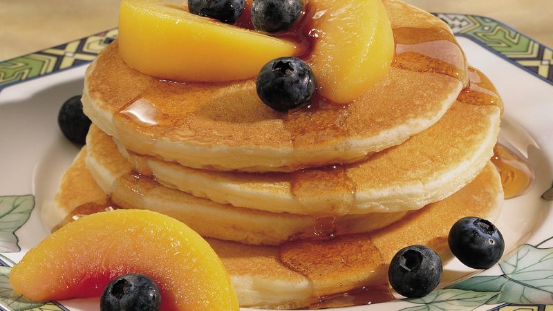 The best box pancake mix hacks: a few extra ingredients make these Ultimate Melt-In-Your-Mouth Pancakes a hit. | Betty Crocker 