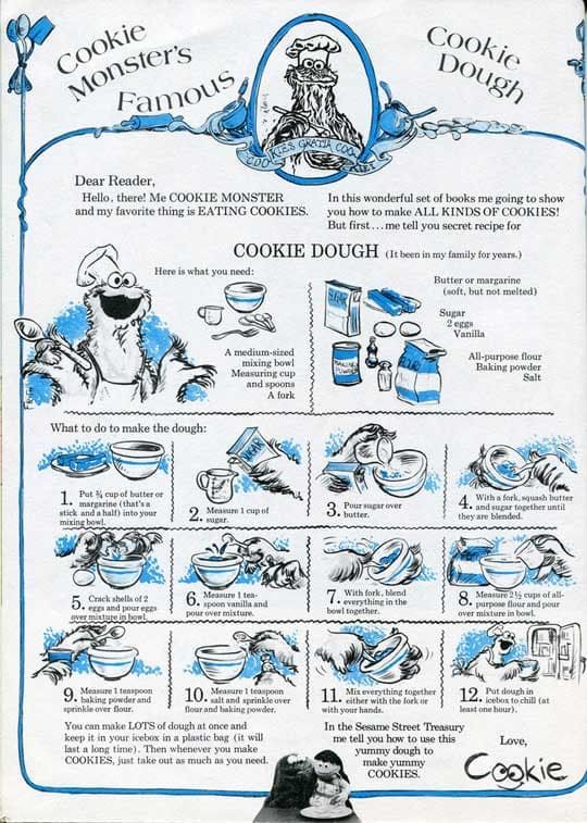 Cookie Monster's actual sugar cookie recipe. Gah! | Cool Mom Eats