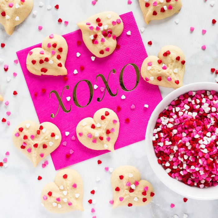 Valentine’s Day Butter Spritz Cookies | If You Give a Blonde a Kitchen