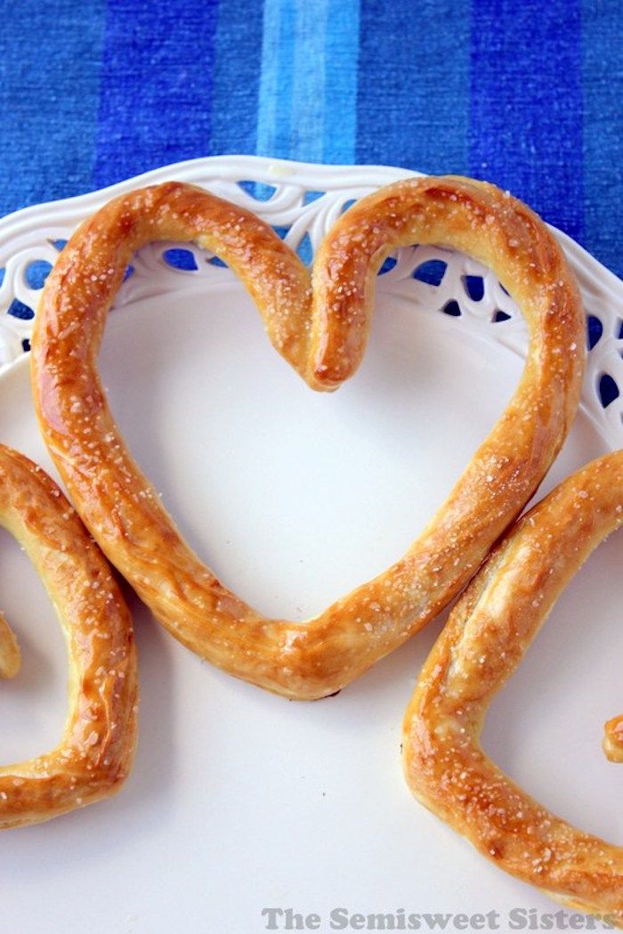 Valentine's Day classroom treats: Heart-shaped Pretzels at The Semisweet Sisters