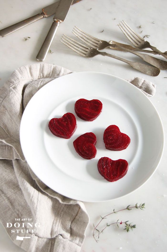Valentine's Day classroom treats: Heart-shaped beets at The Art of Doing Stuff