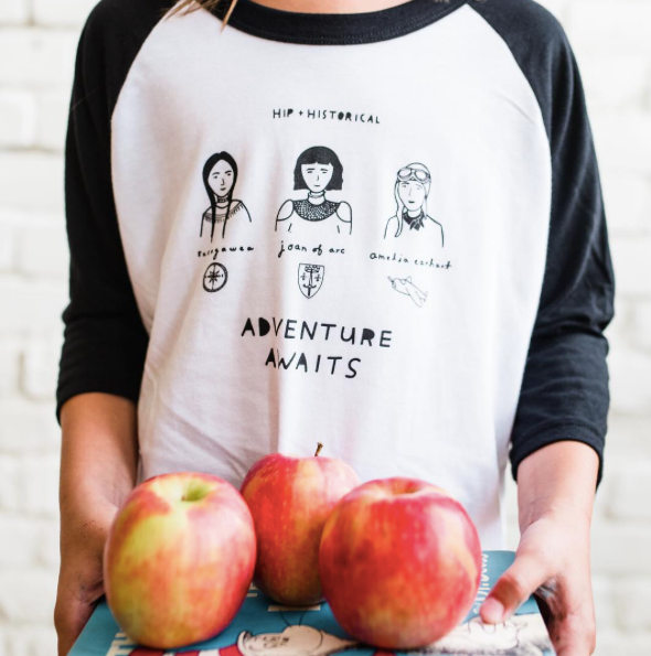 Cool historical t-shirts for kids: Adventure Awaits tee by Wee Rascals