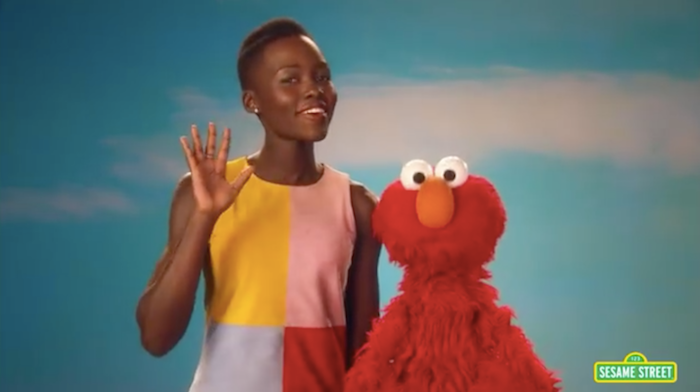Black History Month on Sesame Street: Lupita Nyong'o loves her skin.