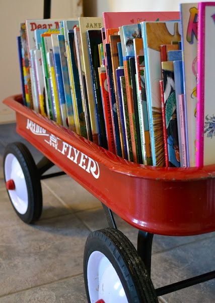 Kids' books organization: Radio Flyer Book Shelf by Real Life, One Day at a Time