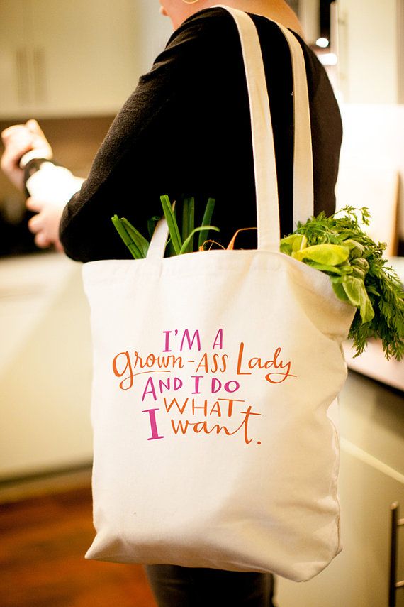 Galentine's Day gifts: Grown-Ass Lady tote from Emily McDowell Studio on Etsy