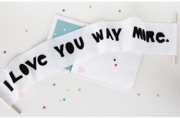 DIY Valentine's gifts kids can make: I Love You Way More scroll at Say Yes