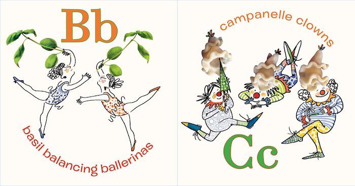 Modern ABC books for kids: ABC Pasta by Juana Medina