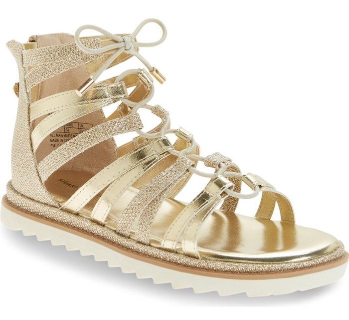 Stylish girls sneakers for spring: Stuart Weitzman gladiator sandal sneakers