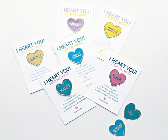 Non-candy Valentine's Day classroom treats: Custom Tattoos by Love and Lion