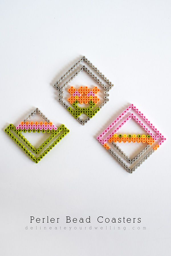 Valentine's gifts kids can make themselves: Perler Bead coasters at Delineate Your Dwelling