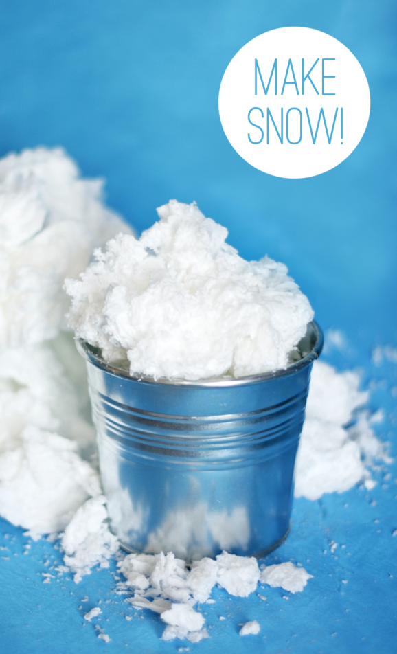 Winter birthday party themes: DIY snow by Paging Supermom