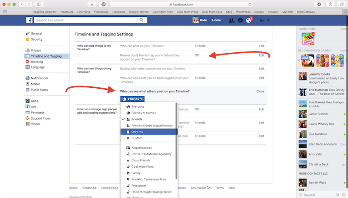 Make Facebook fun again: Update your Tagging preferences to control who sees what on your timeline.