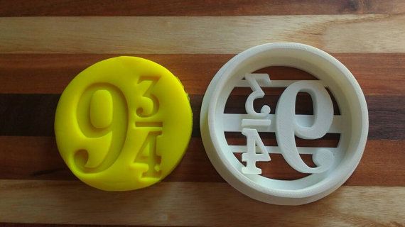 9 3/4 Harry Potter Cookie Cutter at Molds by Buffy on Etsy