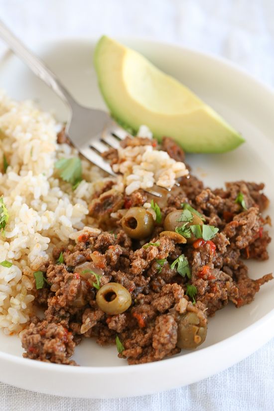 Cool Mom Eats weekly meal plan: Instant Pot Picadillo (with versions for the Slow Cooker or the skillet too) at SkinnyTaste