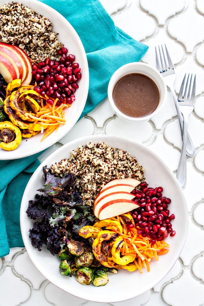 Cool Mom Eats weekly meal plan: Rainbow Winter Quinoa Bowls at Good Life Eats