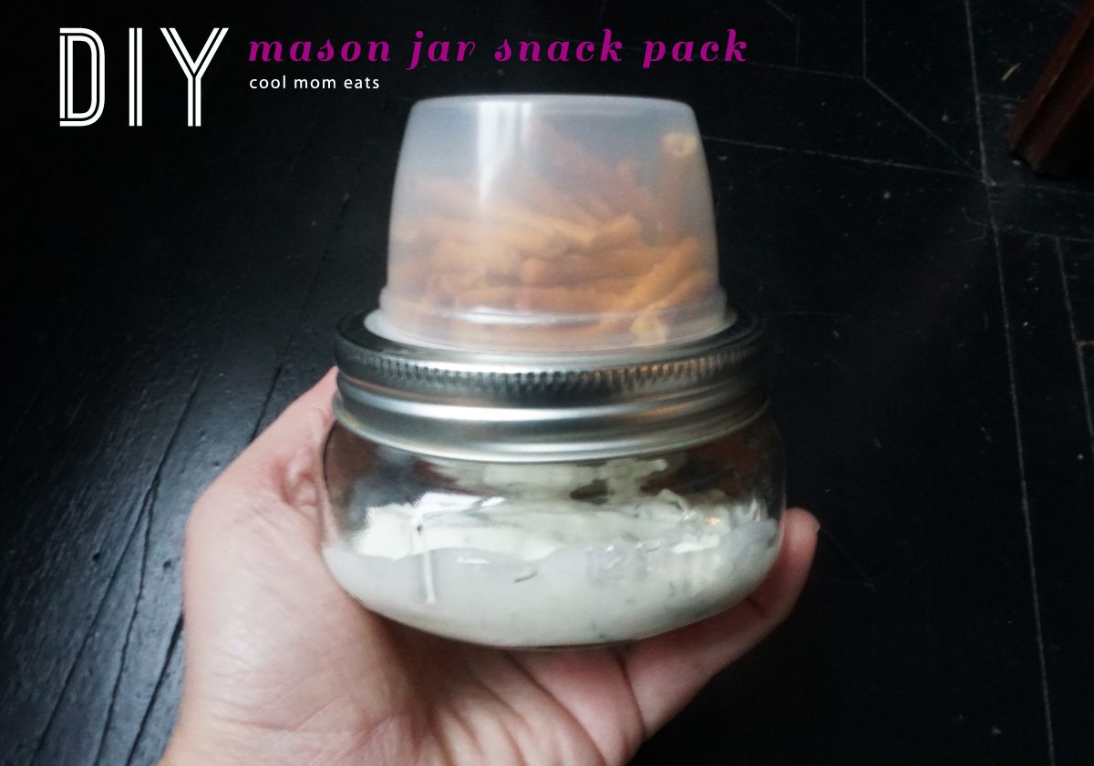 Easy kitchen hack! DIY Mason Jar Snack Pack | Cool Mom Eats