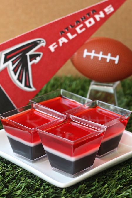 Best Super Bowl recipes to celebrate Atlanta: Atlanta Falcons Jell-O Shots | delish