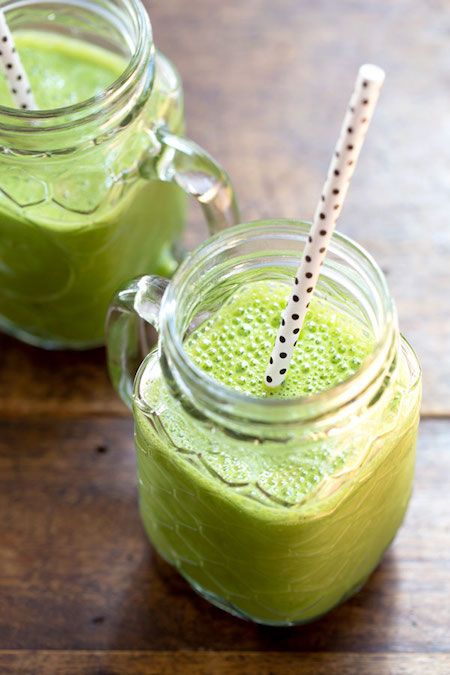 Dates, one of the best white sugar substitutes, can be used to naturally sweeten everything from cakes to smoothies, like this delicious 4-Ingredient Green Smoothie. | Pinch Of Yum