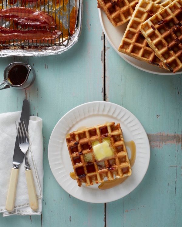 The secret to crispy waffles: our favorite Everyday Waffles recipe from the Make It Easy cookbook by Stacie Billis has it! | Cool Mom Eats