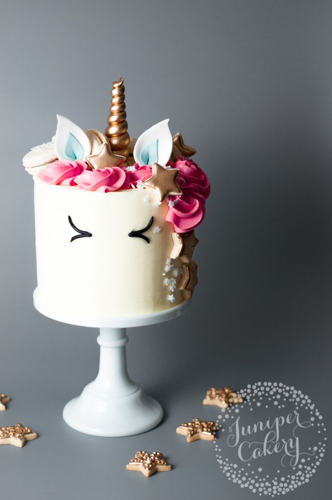 Easy unicorn party recipes: Enchanting Unicorn Birthday Cake -- that's at least easy for more advanced bakers. Ha! | Craftsy 