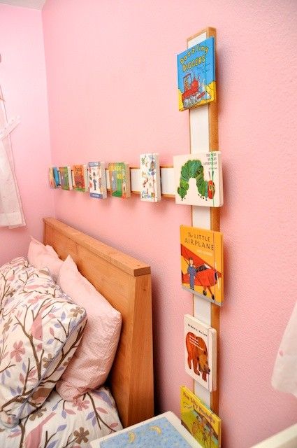 Kids' books organization: magnetic book strips by Juniper Books