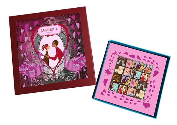 Fancy Valentine's Day chocolate boxes: MarieBelle New York Caramel Box.