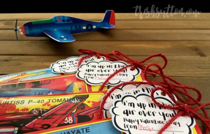 Free printable Valentines for the classroom that can soar with the help of toy airplanes | Trish Sutton