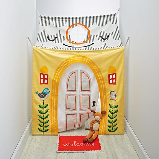 Hallway hideaways by Land of Nod make the coolest indoor playhouses for kids.