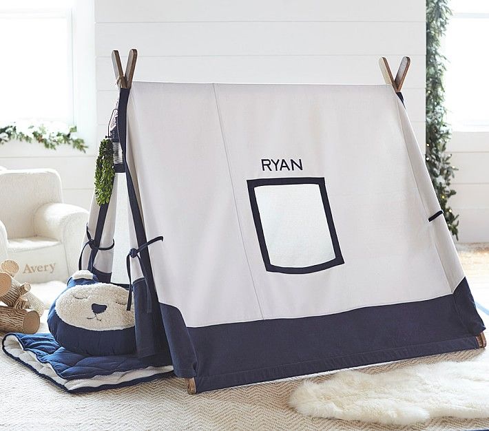 Pottery Barn Kids' version of the coolest indoor playhouses for kids: teepees.